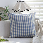 Cushion Cover Striped Cotton Blend Hidden Zipper