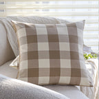 Cushion Cover Striped Cotton Blend Hidden Zipper