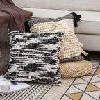 Cushion Cover Textured Bouclé Lantern Diamond 18x18 Inches