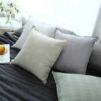Cushion Cover Tufted Geometric Cotton-Linen Machine Washable