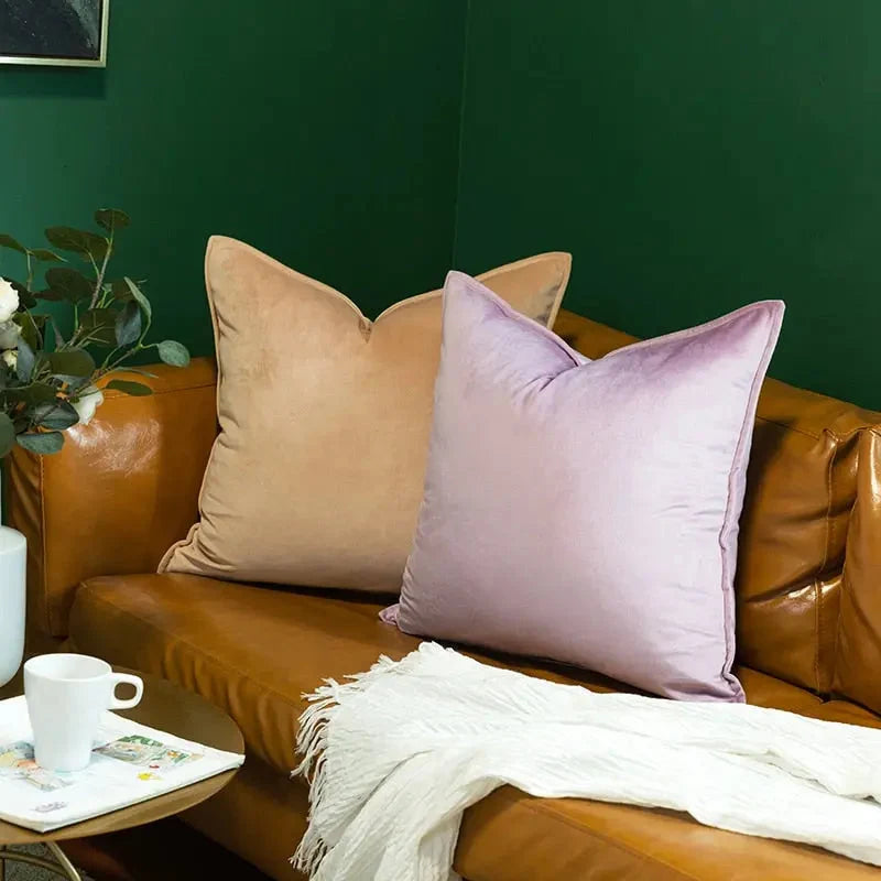 Cushion Cover Velvet Hidden Zipper Machine Washable