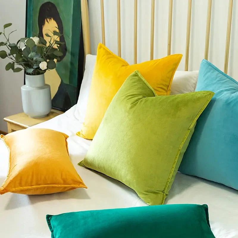 Cushion Cover Velvet Hidden Zipper Machine Washable