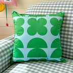 Cushion Cover Velvet Large-Scale Check Concealed Zipper 45x45 cm