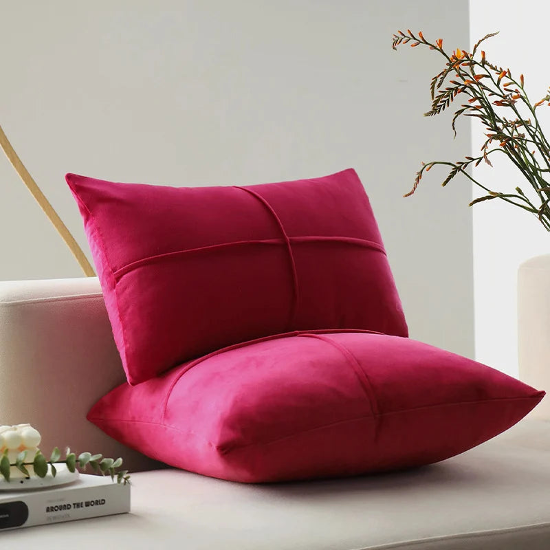 Cushion Cover Velvet-Like Microvelours Concealed Zipper