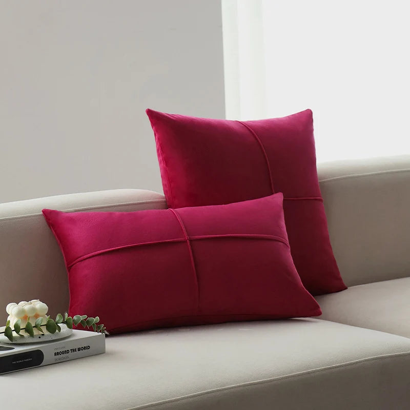 Cushion Cover Velvet-Like Microvelours Concealed Zipper