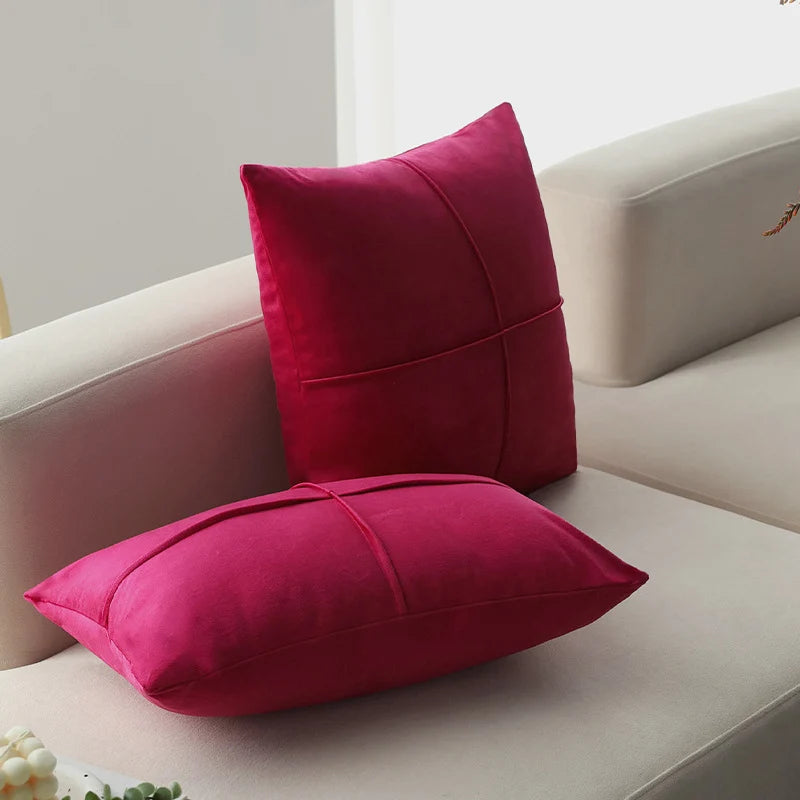 Cushion Cover Velvet-Like Microvelours Concealed Zipper
