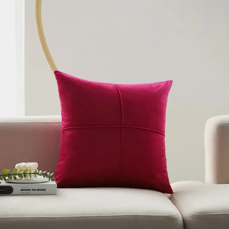 Cushion Cover Velvet-Like Microvelours Concealed Zipper