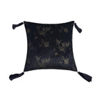 Cushion Cover Velvet Relief Stripes Fringe Tassel Hidden Zipper