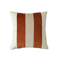 Cushion Cover Velvet Vertical Stripes Concealed Zipper