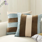 Cushion Cover Velvet Vertical Stripes Concealed Zipper