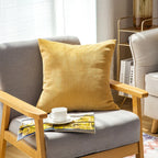Cushion Cover Velvety Ribbed Cotton Blend Concealed Zipper