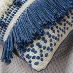 Cushion Cover Woven Cotton 3D Dot Layered Fringes