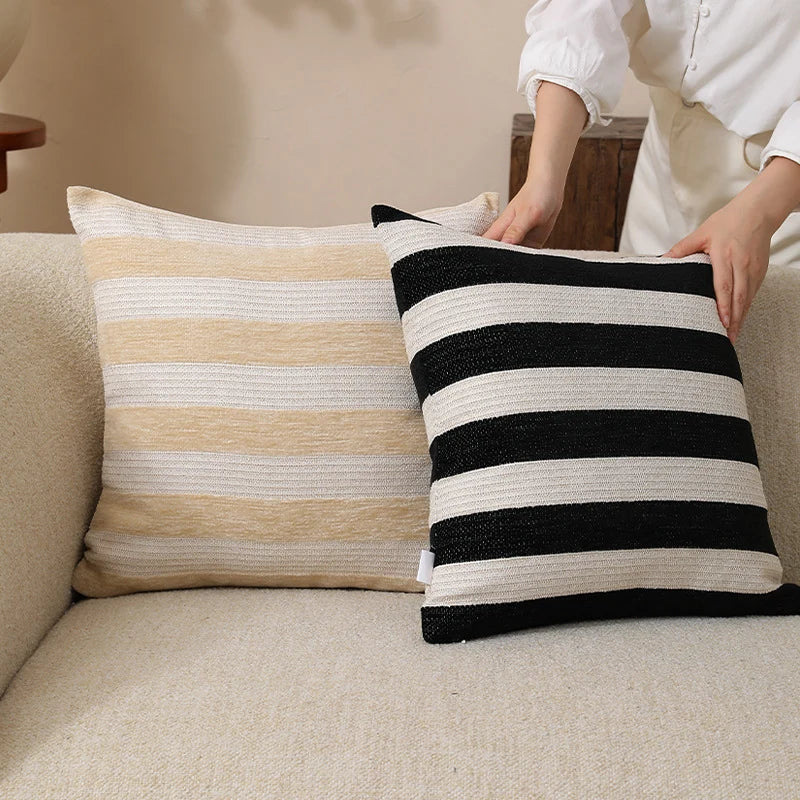 Cushion Cover Woven Cotton Blend Hidden Zipper 18x18