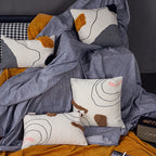 Cushion Cover Woven Cotton Hand-Tufted Tassels 45x45 cm
