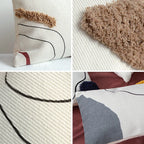 Cushion Cover Woven Cotton Hand-Tufted Tassels 45x45 cm