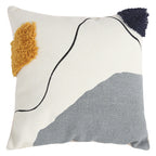 Cushion Cover Woven Cotton Hand-Tufted Tassels 45x45 cm