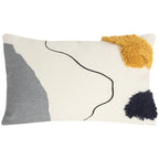 Cushion Cover Woven Cotton Hand-Tufted Tassels 45x45 cm