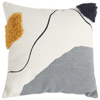 Cushion Cover Woven Cotton Hand-Tufted Tassels 45x45 cm