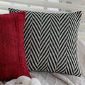 Cushion Cover Woven Herringbone Cotton Blend & Concealed Zipper