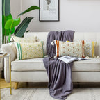 Cushion Cover Woven Medallion Tassels Cotton Blend