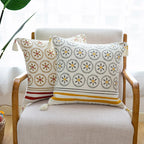 Cushion Cover Woven Medallion Tassels Cotton Blend