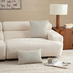 Cushion Cover Woven Striped Cotton Blend 45×45 cm