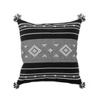 Cushion Cover Woven Tribal Jacquard Pom-Pom Corners