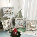 Cushion Covers Christmas Textured Polyester Set of 4
