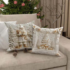 Cushion Covers Christmas Textured Polyester Set of 4