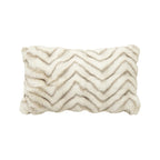 Cushion Faux Fur Serrated Texture Removable Zipper Cover