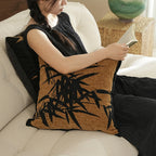 Cushion Velvet Embroidered Bamboo Hypoallergenic Polyester Fill