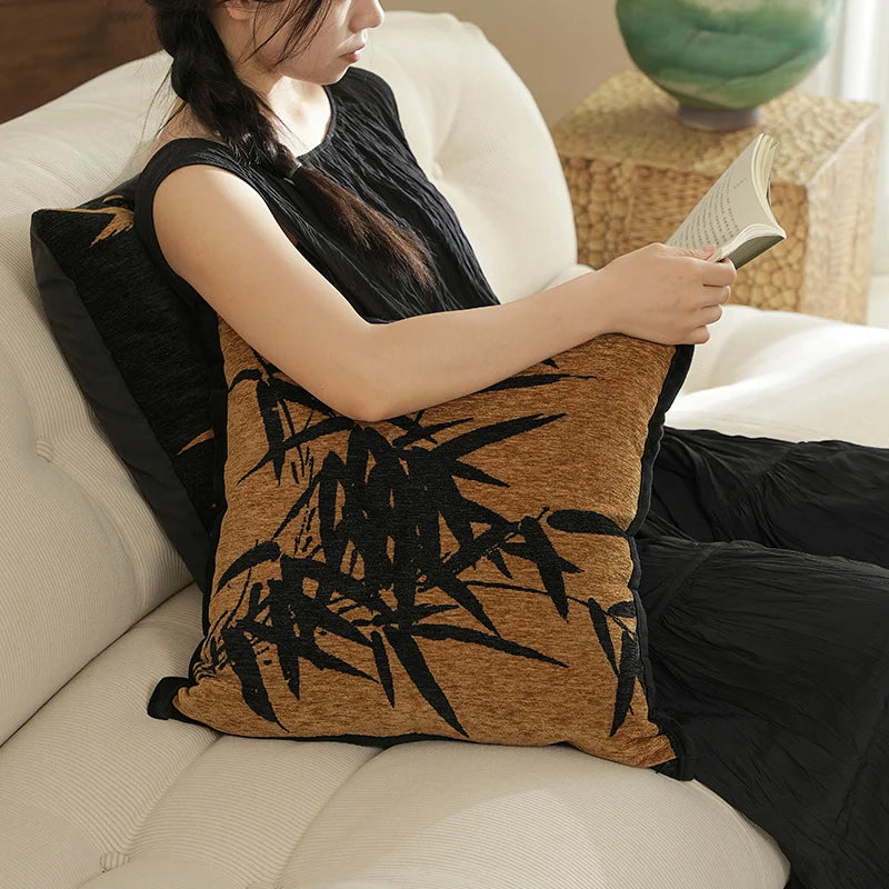 Cushion Velvet Embroidered Bamboo Hypoallergenic Polyester Fill