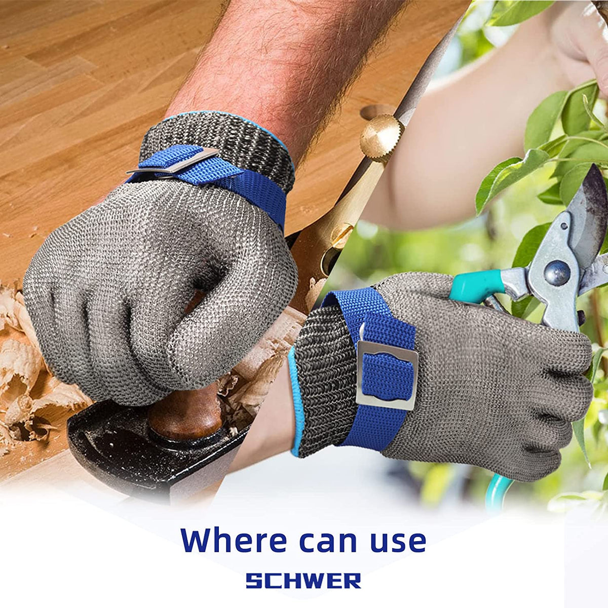 Cut-Resistant Glove Stainless Steel Mesh ANSI A9