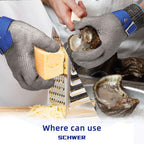 Cut-Resistant Gloves Stainless Steel Fiber Maximum Cut Protection