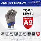 Cut-Resistant Gloves Stainless Steel Fiber Maximum Cut Protection