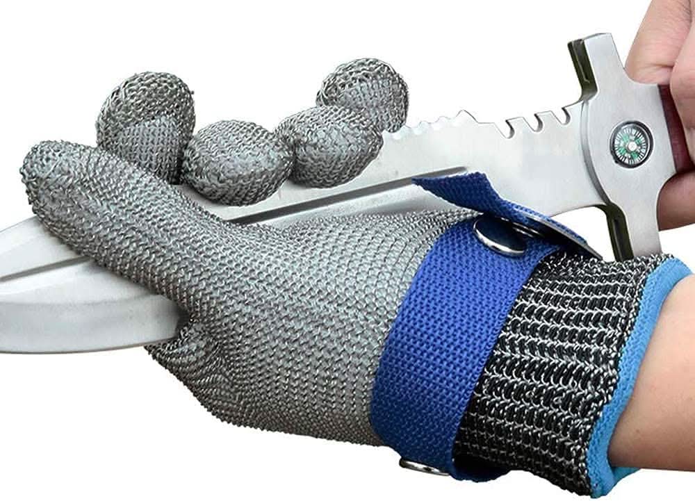 Cut-Resistant Gloves Stainless Steel Mesh Certified Ergonomic Fit