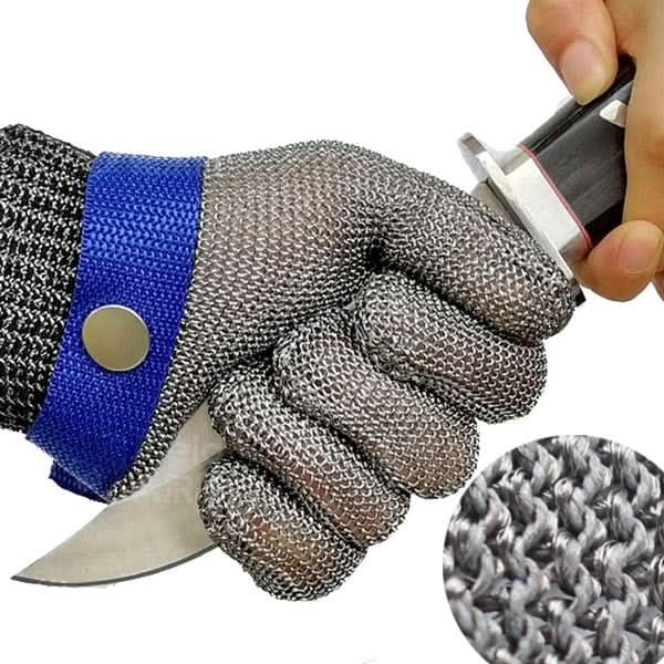 Cut-Resistant Gloves Stainless Steel Mesh Certified Ergonomic Fit