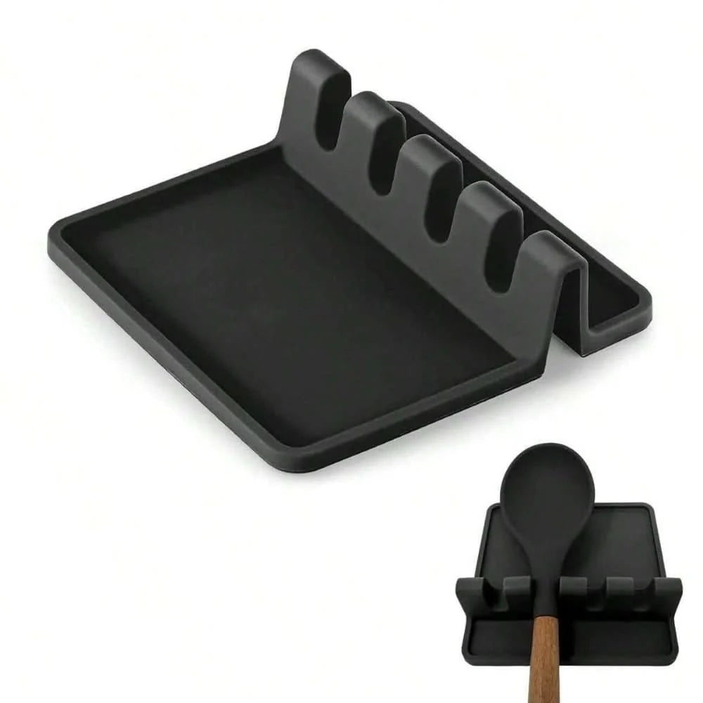 Cutlery Holder Built-In Drain Tray Multi-Slot & Heat-Resistant
