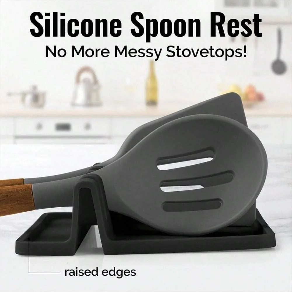 Cutlery Holder Built-In Drain Tray Multi-Slot & Heat-Resistant