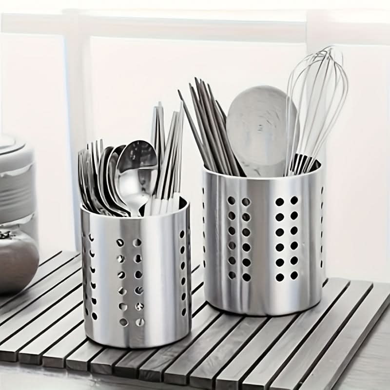 Cutlery Organizer Cylindrical Open Design Stable Base