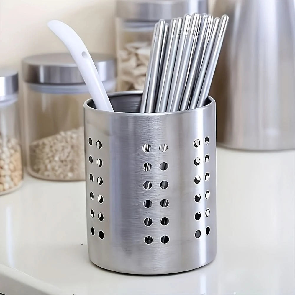 Cutlery Organizer Cylindrical Open Design Stable Base