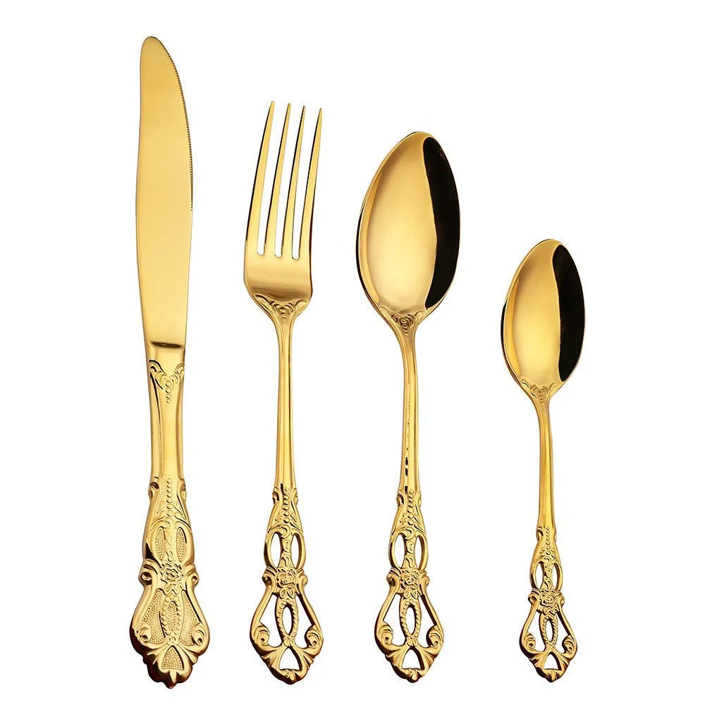 Cutlery Set 18/10 Stainless Steel 24-Piece Dishwasher Safe
