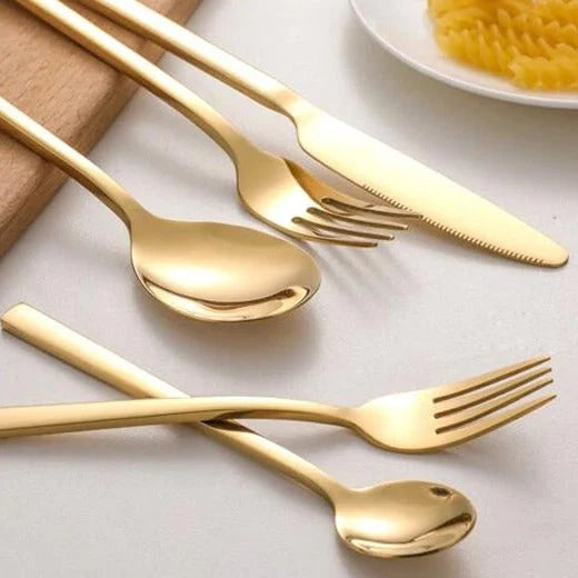 Cutlery Set 18/10 Stainless Steel Set of 30 Dishwasher-Safe