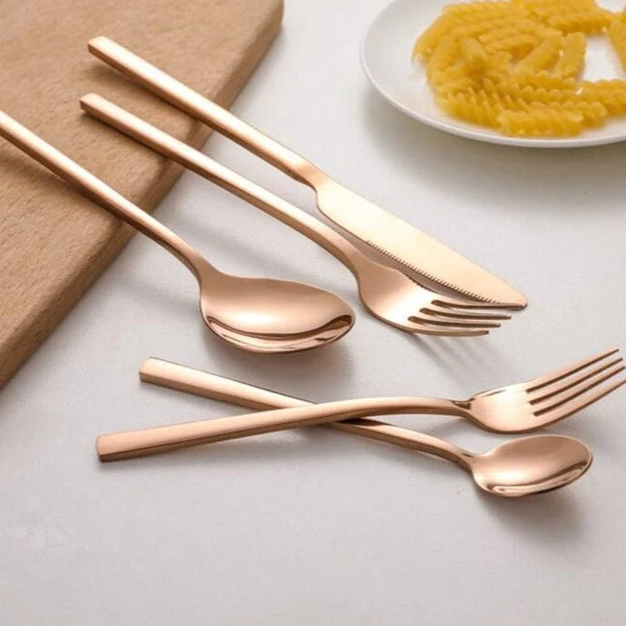 Cutlery Set 18/10 Stainless Steel Set of 30 Dishwasher-Safe