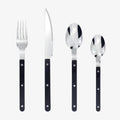 Cutlery Set 24 Piece Stainless Steel Black Handles