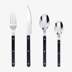 Cutlery Set 24 Piece Stainless Steel Black Handles