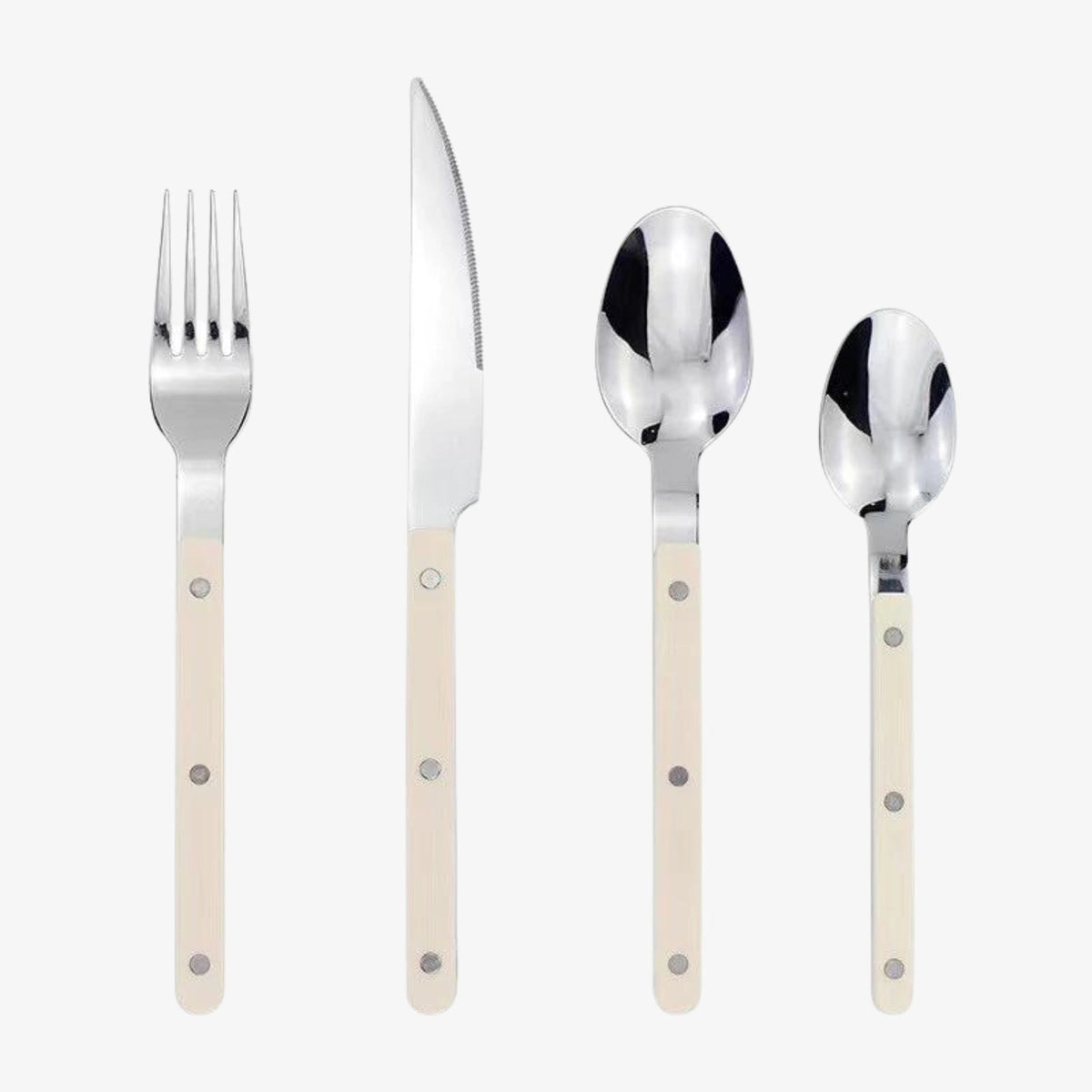 Cutlery Set 24 Piece Stainless Steel Black Handles