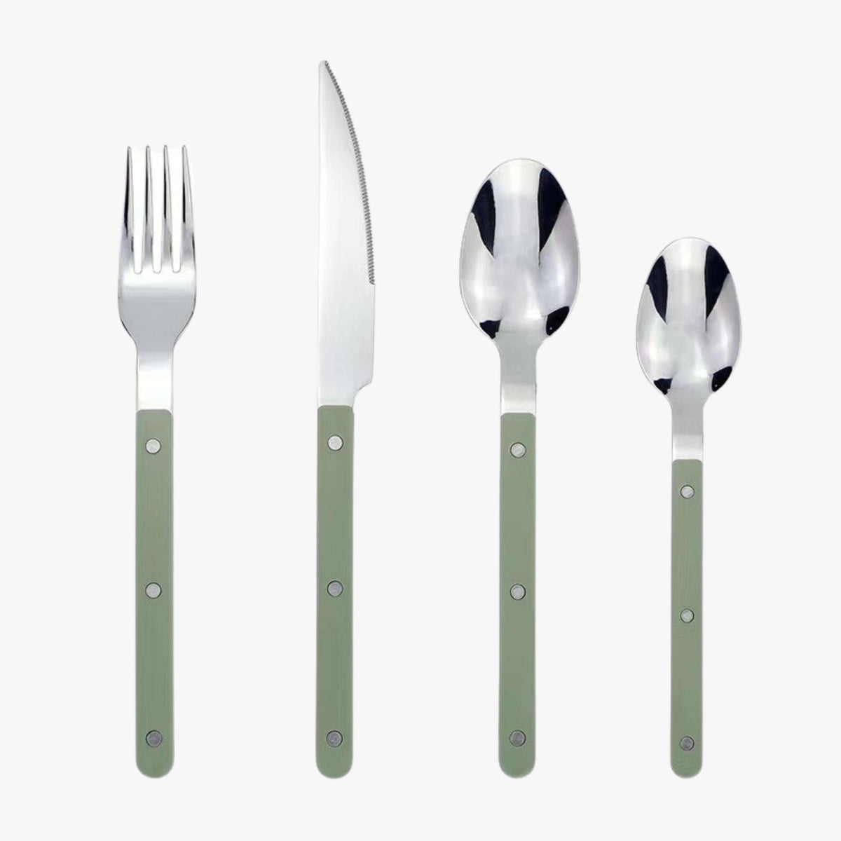 Cutlery Set 24 Piece Stainless Steel Black Handles