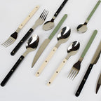 Cutlery Set 24 Piece Stainless Steel Black Handles