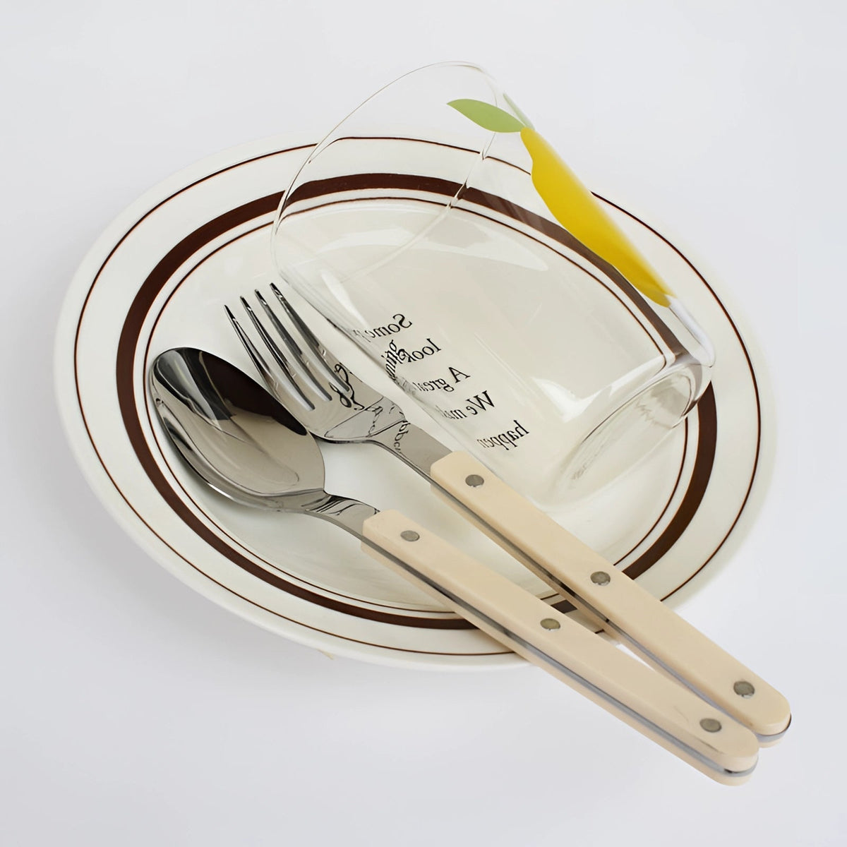 Cutlery Set 24 Piece Stainless Steel Black Handles